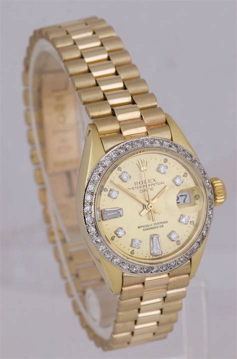 rolex watch ladies gold|18k gold ladies rolex watch.